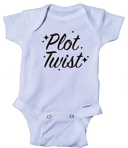 Ink Trendz Plot Twist Onesie, Pregnancy Announcement Baby Onesie Expect the unexpected, Family Announcement in Saudi Arabia