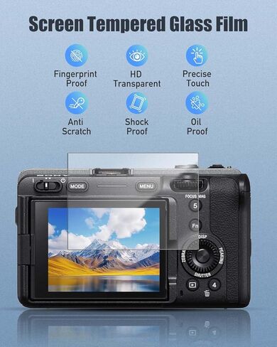 واقي شاشة مكون من 4 قطع لكاميرا Sony FX3A - زجاج مقسى بصلابة 9H لكاميرا Sony FX3A Cinema Line كاملة الإطار، مضاد للخدش، خالٍ من الفقاعات، وضوح عالي الدقة in Kuwait
