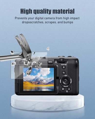 واقي شاشة مكون من 4 قطع لكاميرا Sony FX3A - زجاج مقسى بصلابة 9H لكاميرا Sony FX3A Cinema Line كاملة الإطار، مضاد للخدش، خالٍ من الفقاعات، وضوح عالي الدقة in Kuwait