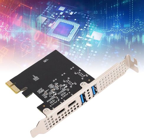 بطاقة توسيع Fabater PCIe إلى USB 3.0، ومنفذين من النوع C ومنفذين USB 3.0 لنقل البيانات بسرعة 5 جيجابت في الثانية، مع شريحة D720201، لأجهزة الكمبيوتر المكتبية OS X، التوصيل والتشغيل in Kuwait