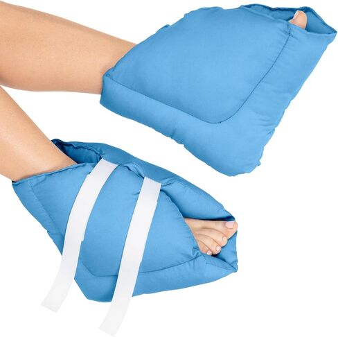 Heel Protector Cushion (Pair) - Foot Boot for Swollen Feet, Sore Ankles, Pressure Ulcers, Sleeping and Recovering Post Surgery - Elevator Leg Rest Protection for Pain Relief - Washable in Kuwait