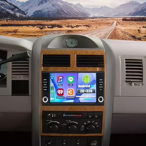 راديو ستيريو للسيارة Android 14 Double Din لكرايسلر أسبن 2007-2009، 2G+32G 7 بوصات راديو سيارة تعمل باللمس مع تشغيل لاسلكي Android Auto GPS WiFi Bluetooth RDS SWC Mic كاميرا احتياطية in Saudi Arabia