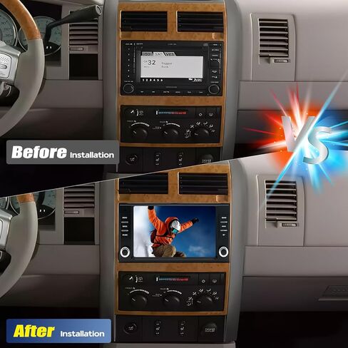 راديو ستيريو للسيارة Android 14 Double Din لكرايسلر أسبن 2007-2009، 2G+32G 7 بوصات راديو سيارة تعمل باللمس مع تشغيل لاسلكي Android Auto GPS WiFi Bluetooth RDS SWC Mic كاميرا احتياطية in Saudi Arabia