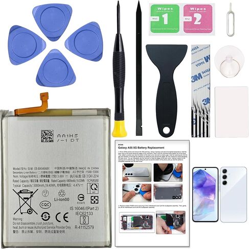 for Galaxy A55 5G Replacement Battery, New Li-ion Battery Compatible with Samsung Galaxy A55 5G SM-A556V/B/E Series,EB-BA546ABY with Toolkit in Saudi Arabia