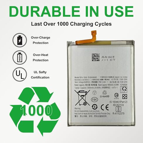 for Galaxy A55 5G Replacement Battery, New Li-ion Battery Compatible with Samsung Galaxy A55 5G SM-A556V/B/E Series,EB-BA546ABY with Toolkit in Saudi Arabia