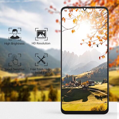 شاشة LCD لشاشة TCL 40XL مجموعة رقمية تعمل باللمس لجزء استبدال الشاشة TCL 40 XL 40T T608DL T608M مع أدوات (أسود مع إطار) in Kuwait