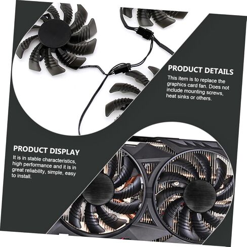 BESPORTBLE Gpu Fan and Video Card Cooling Fan Replacement 75mm Pld08010s12h for Graphics Card Cooling, Computer Accessory Suitable for Gaming and PC Maintenance in Kuwait