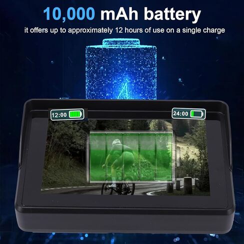 Rear View Camera Recorder, 1080P Handlebar Bike Camera with 5in HD Monitor, 110 Angle View, Night Vision, Backup Front Viewing Cam for Mountains Ebikes Road Bike in Saudi Arabia