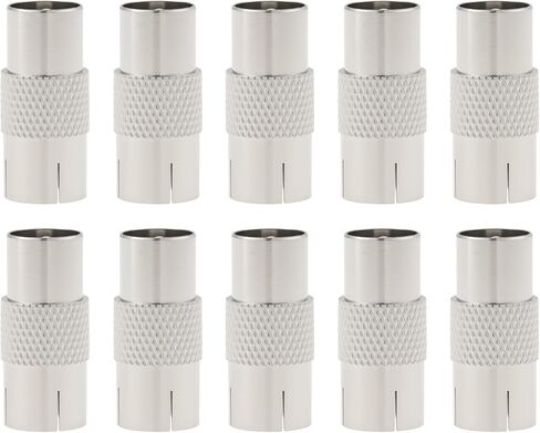 eMagTech 10Pcs TV Male to TV Female Coax Coupler Adapter for Tvs/Set-Top Boxes Broadband Networks Satellite Monitoring in Saudi Arabia