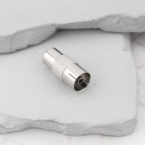 eMagTech 10Pcs TV Male to TV Female Coax Coupler Adapter for Tvs/Set-Top Boxes Broadband Networks Satellite Monitoring in Saudi Arabia