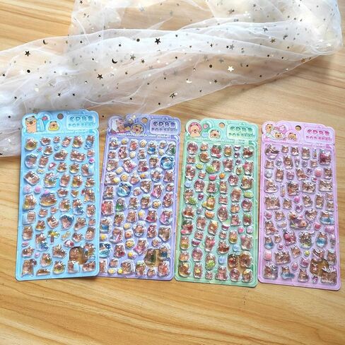 3D Animal Stickers,Cute Cartoon Relief Decals,Adorable Solid Animal Stickers,for Phone Case, Notebook, Scrapbooking,DIY Phone Case Decoration Solid Craft Sticker(1 Pcs) in Saudi Arabia