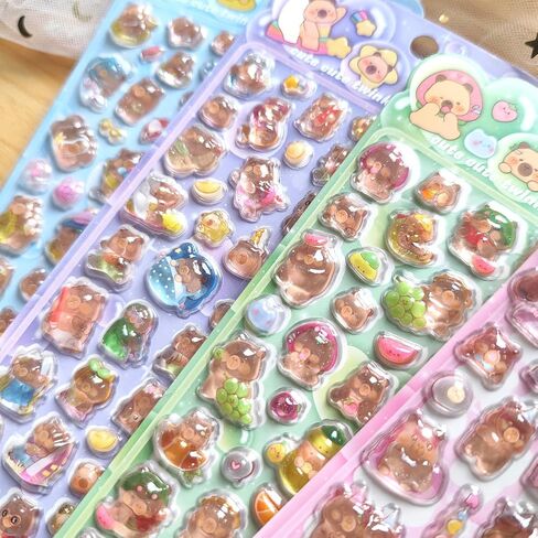 3D Animal Stickers,Cute Cartoon Relief Decals,Adorable Solid Animal Stickers,for Phone Case, Notebook, Scrapbooking,DIY Phone Case Decoration Solid Craft Sticker(1 Pcs) in Saudi Arabia