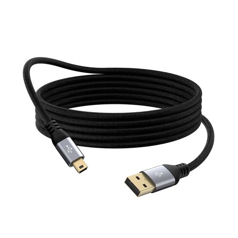 Mini USB Cable 1 FT, USB 2.0 A to Mini B Charging Cord Compatible with GoPro Hero 3+, PS3 Controller, MP3 Player, Dash Cam, Garmin Nuvi GPS, Camera, Blue Yeti, GPS Receiver, Snowball iCE Mic, TI-84 in Saudi Arabia