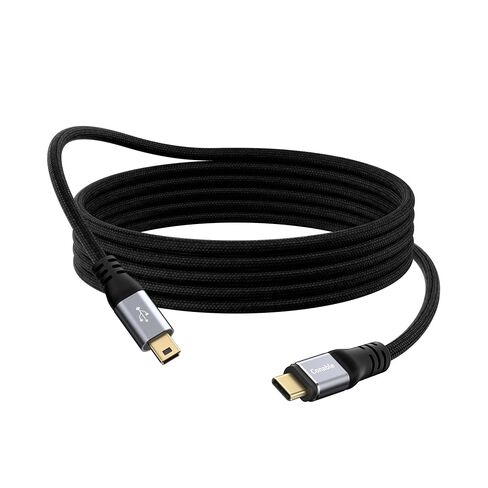 USB C to Mini USB Cable 3FT, Type C to Mini B Fast Charging Cord Compatible with GoPro Hero 3+, PS3 Controller, MP3 Player, Dash Cam, Garmin Nuvi GPS, Camera, GPS Receiver, Snowball iCE Mic, TI-84 in Saudi Arabia