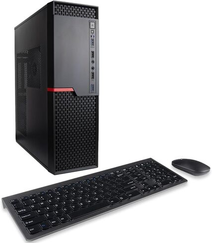 Envision S13 SFF PC (3.8-4.6GHz 8-Core Ryzen 7 5700G w/FHD Low/Med Gaming Radeon Graphics, 32GB RAM, 512GB NVME SSD, MSI mb, WiFi, Windows 11 Pro, 10 USB, HDMI + VGA, RJ45, KB+Mouse, Desktop Computer in Kuwait