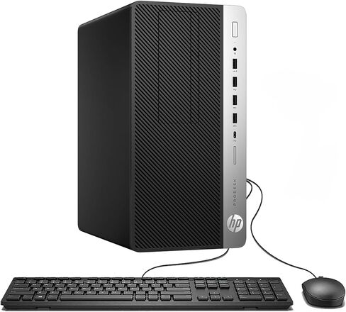 كمبيوتر مكتبي HP ProDesk 600 G3 MT، Intel Pentium G4400 3.3 جيجا هرتز، ذاكرة وصول عشوائي DDR4 سعة 8 جيجابايت، SSD 256 جيجابايت، WiFi، BT، برج الكمبيوتر ProDesk Windows 11 Pro (متجدد) in Kuwait