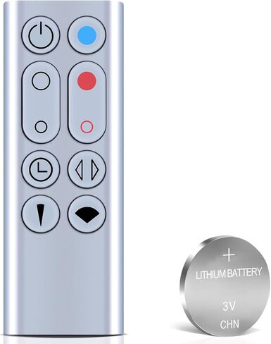 New Replacement Remote Control for Dyson HP00 HP01 Hot+Cool Fan Purifying Heater - with Battery, Part NO.967197-13, (Without Magnetic, Silver) in Saudi Arabia