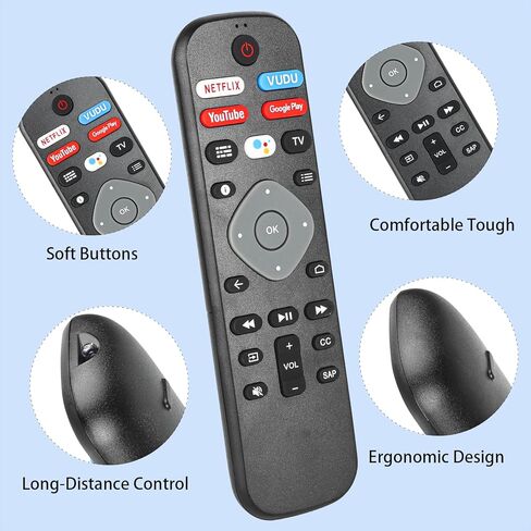 URMT26RST004 Voice Remote Control Compatible with Philips Android Smart TV 65PFL5504/F7 65PFL5604/F7 65PFL5704/F7 Replacement Controller with Netflix YouTube and Google Play Buttons with Batteries in Saudi Arabia