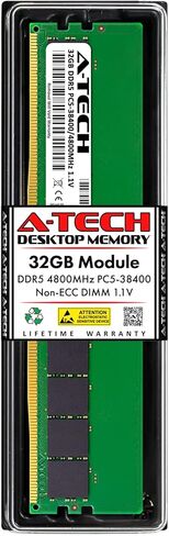 بديل ذاكرة الوصول العشوائي A-Tech سعة 32 جيجابايت لهاتف Samsung M323R4GA3BB0-CQK | وحدة ذاكرة DDR5 4800 ميجا هرتز PC5-38400 1.1V DIMM 288-Pin غير ECC in Kuwait