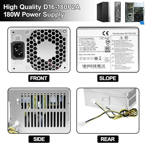 مصدر طاقة LXun 180W D16-180P2A L08261-002 متوافق مع HP ProDesk 800 G3 600 G3 SFF L08261-001 901763-002 901765-003 901761-003 901764-003 901763-001 901762-002 901771-004 901771-003 901771-002 in Kuwait