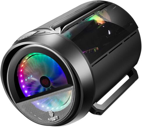 حافظة كمبيوتر تبريد المياه ذات زاوية واسعة دائرية باللون الأسود غير اللامع RGB للوحة الأم Matx، هيكل الكمبيوتر الشخصي لإعداد ألعاب المنزل والمكتب in Kuwait