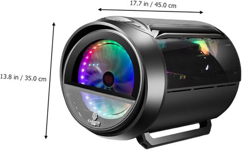 حافظة كمبيوتر تبريد المياه ذات زاوية واسعة دائرية باللون الأسود غير اللامع RGB للوحة الأم Matx، هيكل الكمبيوتر الشخصي لإعداد ألعاب المنزل والمكتب in Kuwait