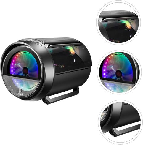 Gaming Computer Case Water Cooling Chassis with Panoramic Circular RGB Side Panel, Modified Host Computer Box for PC Enthusiasts, Black Full Tower for Custom Builds in Saudi Arabia