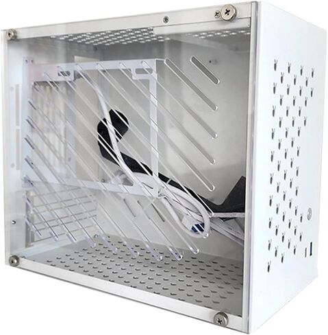 حافظة كمبيوتر Yunseity F2 ITX، تدعم اللوحات الأم MATX وITX 280 مم وحدة معالجة الرسومات ATX SFX Power مع 5 مراوح تبريد 120 مم، لإعداد ألعاب بناء الكمبيوتر المضغوط in Kuwait