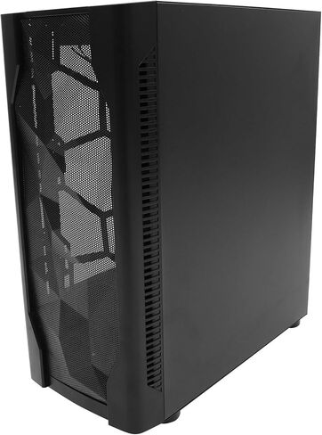 حقيبة كمبيوتر NUOBESTY ATX مع لوحة زجاجية مقواة كاملة الجانب، ودعم تبريد المياه، وهيكل سطح مكتب أسود للألعاب للاستخدام المكتبي والمنزلي in Kuwait