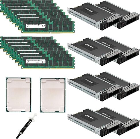 حزمة تخزين Micron 15.36TB Enterprise SSD مع زوج متطابق من Xeon 6132 14-Core، 2.60 جيجا هرتز، 512 جيجا بايت DDR4 لذاكرة Think System SR530، SR630، SR650، ST550 in Saudi Arabia