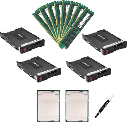 Micron 15.36TB Enterprise SSD Storage Bundle with Matched Pair of Xeon 6130 16-Core, 2.10 GHz, and 256GB DDR4 Memory for ProLiant DL160 G10, DL360 G10, DL380 G10, ML110 G10, ML350 G10 in Saudi Arabia