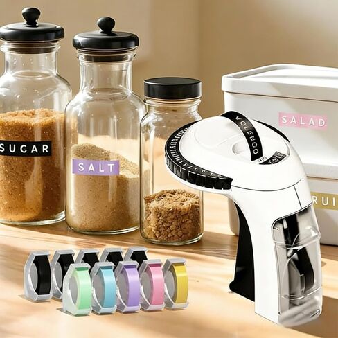 3D Classic Embosser, Embossing Label Maker with Tapes, Omega S Vintage Nostalgia Manual Printer with 10 Rolls of 9mmx3m Labels for Home DIY Crafts & Scrapbooking, Black & White in Saudi Arabia