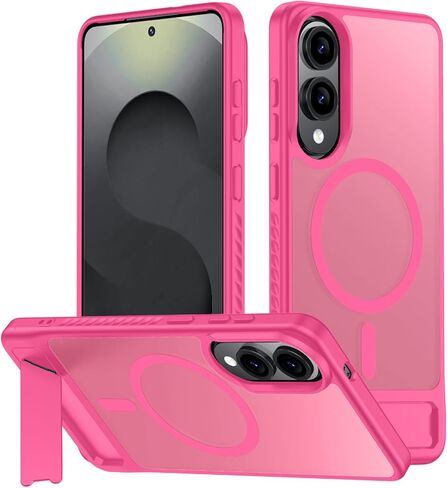 Magnetic for Samsung Galaxy S23 Case,[Compatible with MagSafe][Built-in Invisible Kickstand] [Military Grade Shockproof] Slim Translucent Matte Phone Case for Samsung Galaxy S23 6.1" in Kuwait
