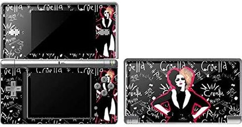 ملصق Skinit المخصص للألعاب متوافق مع DS Lite - تصميم رسوم متحركة من Disney Cruella مرخص رسميًا in Kuwait