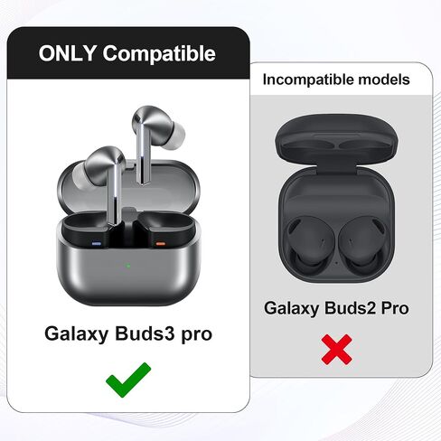 أطراف أذن لهاتف Galaxy Buds3 Pro - سماعات أذن بديلة من إسفنج الذاكرة لسماعات Samsung Buds 3 Pro، متوافقة مع ملحقات Samsung Galaxy Buds 3 Pro، XL/L/M (3 أزواج) (أبيض رمادي) in Saudi Arabia