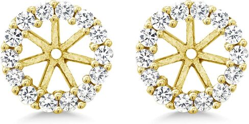 Gem Stone King 925 Sterling Silver Earring Jackets for 5MM Round Studs For Women in Saudi Arabia