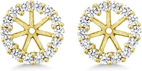 Gem Stone King 925 Sterling Silver Earring Jackets for 5MM Round Studs For Women in Saudi Arabia