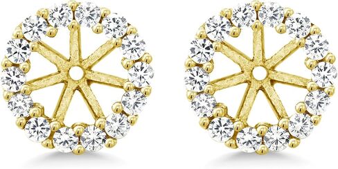 Gem Stone King 925 Sterling Silver Earring Jackets for 5MM Round Studs For Women in Saudi Arabia