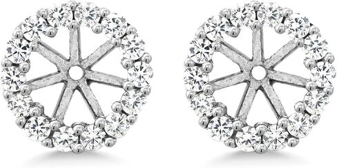 Gem Stone King 925 Sterling Silver Earring Jackets for 5MM Round Studs For Women in Saudi Arabia