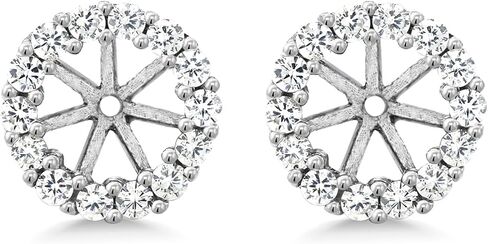 Gem Stone King 925 Sterling Silver Earring Jackets for 5MM Round Studs For Women in Saudi Arabia