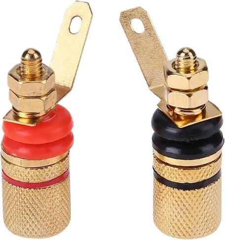 2/4/6/8/10pcs Banana Plug Socket Connector, Gold-Plated Speaker Terminal Post, Suitable for 4mm Banana(10PCS) in Kuwait