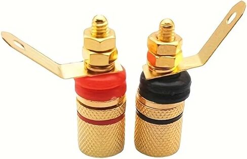 2/4/6/8/10pcs Banana Plug Socket Connector, Gold-Plated Speaker Terminal Post, Suitable for 4mm Banana(10PCS) in Kuwait
