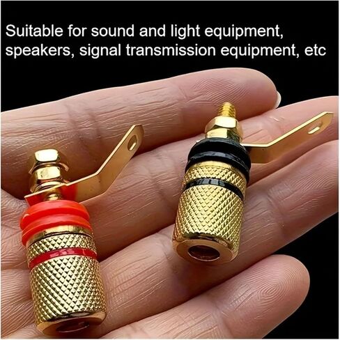 2/4/6/8/10pcs Banana Plug Socket Connector, Gold-Plated Speaker Terminal Post, Suitable for 4mm Banana(10PCS) in Kuwait