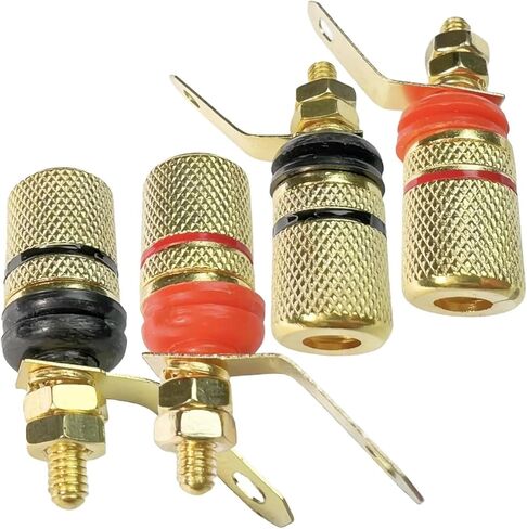 2/4/6/8/10pcs Banana Plug Socket Connector, Gold-Plated Speaker Terminal Post, Suitable for 4mm Banana(10PCS) in Kuwait