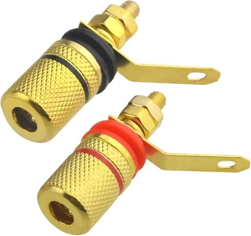 2/4/6/8/10pcs Banana Plug Socket Connector, Gold-Plated Speaker Terminal Post, Suitable for 4mm Banana(10PCS) in Kuwait