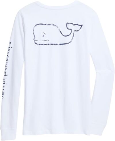 vineyard vines Men's Long Sleeve Vintage Whale Pocket T-Shirt, Blue Blazer, XX-Large in Kuwait