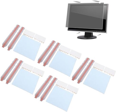Oumefar 5 Set Privacy Filter Adhesive Strips Premium Double Sided Plastic Slide Mount Holder Tabs for Laptop Monitor Privacy Screen Secure Attachment Accessories in Saudi Arabia