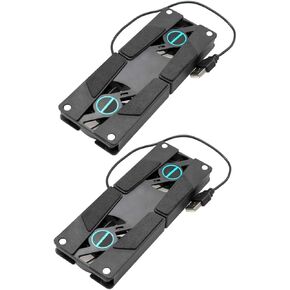 MERRYHAPY 2 قطعة مبرد كمبيوتر محمول مع تصميم منزلق، وسادة تبريد تعمل بمنفذ USB لجميع أجهزة الكمبيوتر المحمول، حامل تبريد محمول للسفر والألعاب، تصميم موفر للمساحة in Kuwait