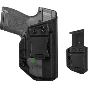 S&W M&P Shield IWB Laser Holster Right Hand Fits S&W M&P Shield M2.0 3.1" 9mm/.40 with Integrated CT Laser Pistol Holster & Universal 9mm/.40 Single Stack Mag Carrier Concealed Carry in Saudi Arabia