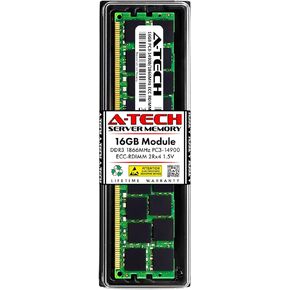 ذاكرة الوصول العشوائي A-Tech سعة 16 جيجابايت لجهاز Dell PowerEdge R720xd | وحدة ترقية ذاكرة فردية DDR3 1866 ميجا هرتز PC3-14900 ECC مسجلة RDIMM 2Rx4 1.5V (بديلة لـ SNP12C23C/16G، A7187318، 12C23، 012C23) V2 in Kuwait